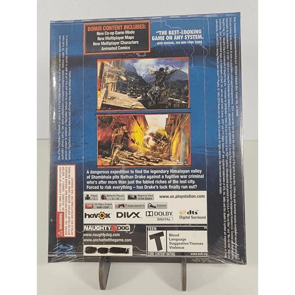 Uncharted‎ 2 : Among Thieves (Sony PlayStation 3) Cardboard Sleeve - New Sealed